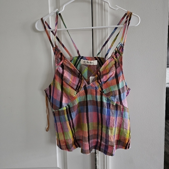 Free People Plaid Halter Top - Picture 2 of 5